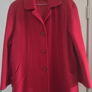 Elegant Red Women's VINTAGE Coat